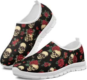 Womens Loafers Stylish Slip On Low Tops Fitness Non Slip Gym Sneakers Comfort Casual Lightweight Walking Shoes for Workout Dressy