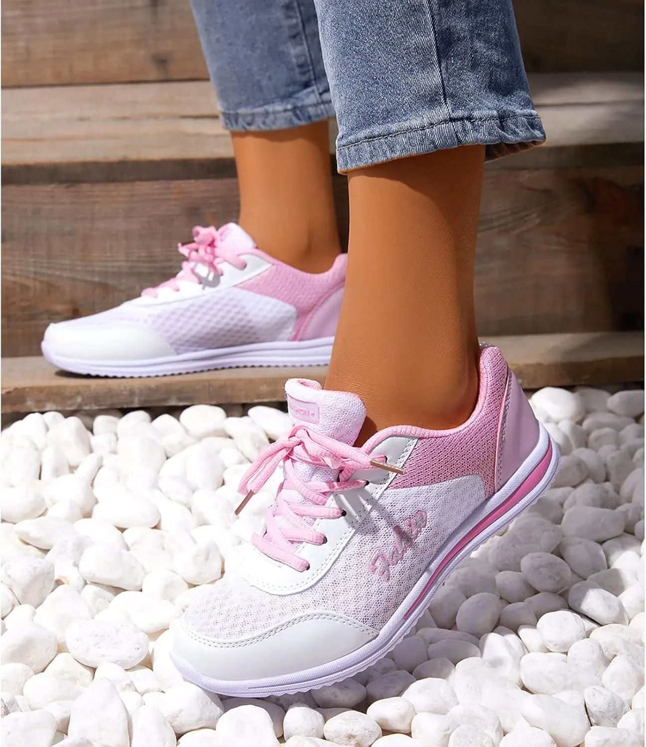 Womens Slip on Walking Shoes Comfort Lightweight Breathable Running Shoes for Women Jogging Woman Shoes Casual Platform Sneakers Steel Toe Tennis Shoe Trainers Shoe
