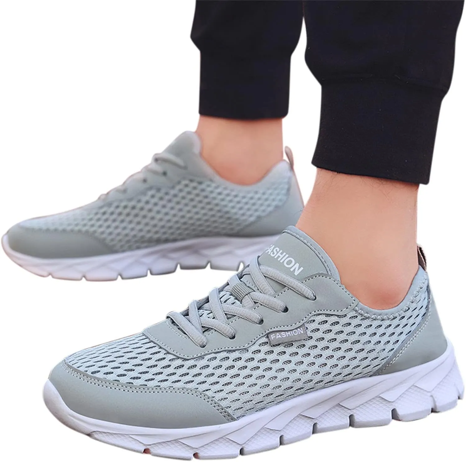 Womens Sneakers Air Cushion Running Shoes Lace Up Non Slip Work Shoes Women Lightweight Casual Shoes Men Shoes Sneakers Platform Tennis Shoe Cross Trainer Shoe