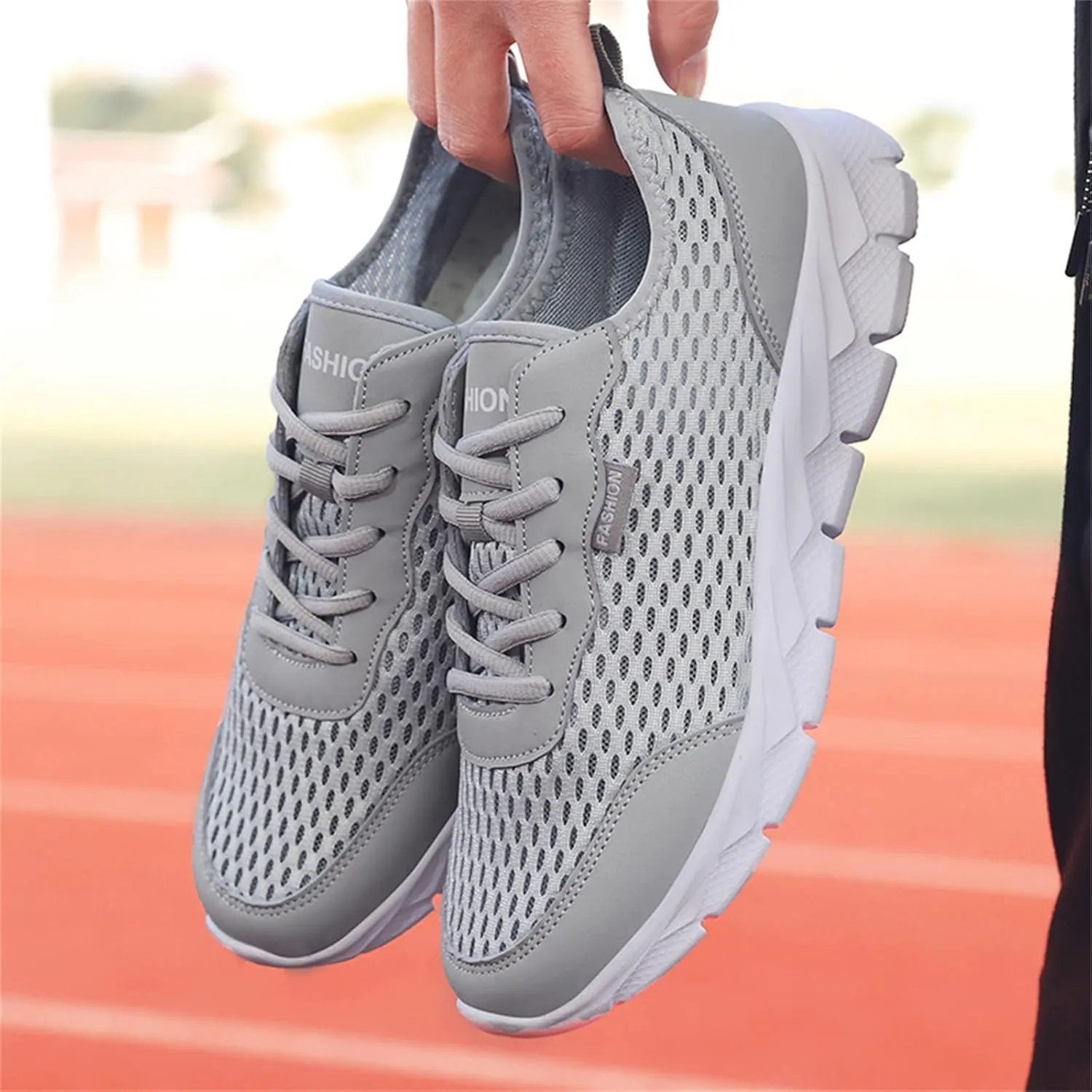Womens Sneakers Air Cushion Running Shoes Lace Up Non Slip Work Shoes Women Lightweight Casual Shoes Men Shoes Sneakers Platform Tennis Shoe Cross Trainer Shoe