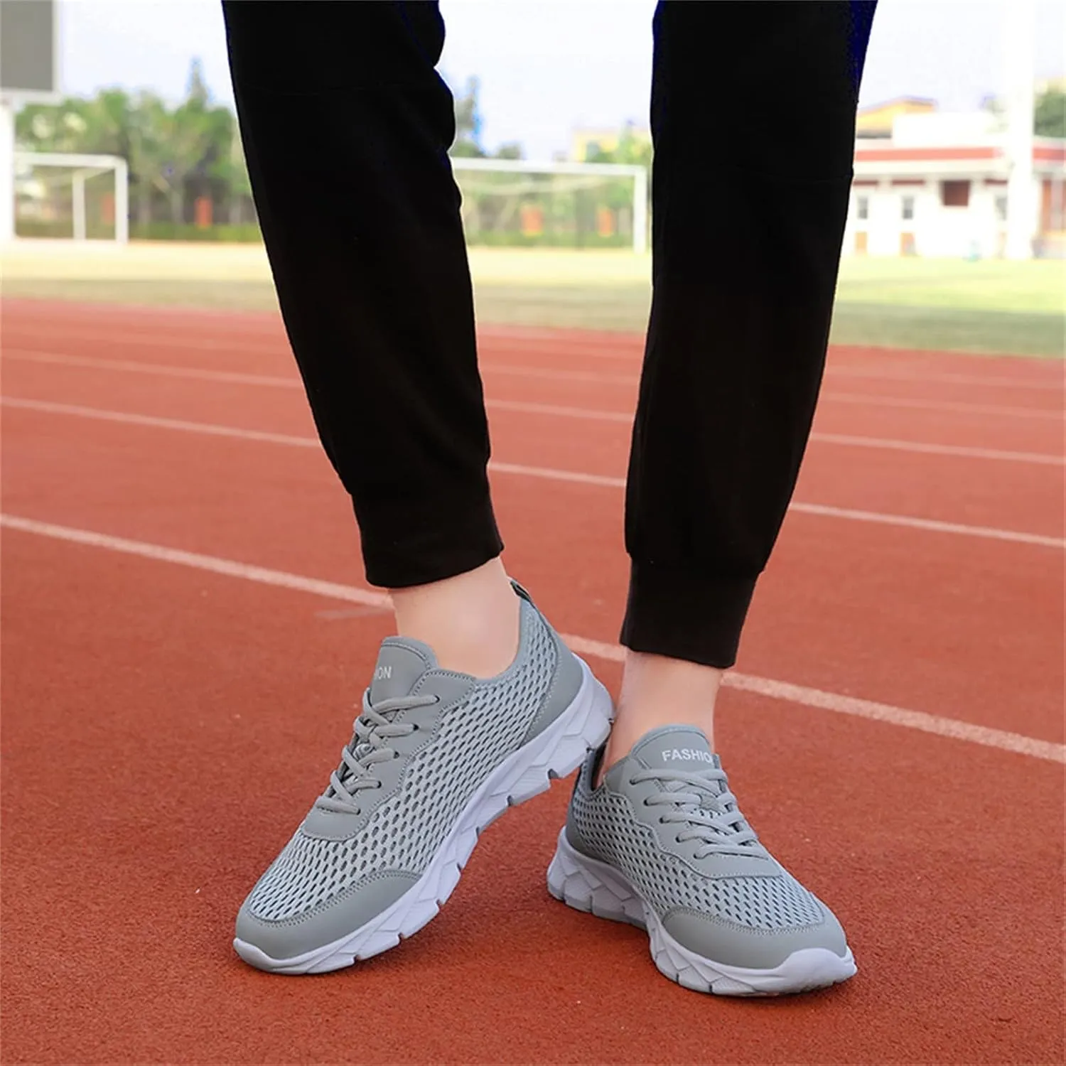 Womens Sneakers Air Cushion Running Shoes Lace Up Non Slip Work Shoes Women Lightweight Casual Shoes Men Shoes Sneakers Platform Tennis Shoe Cross Trainer Shoe