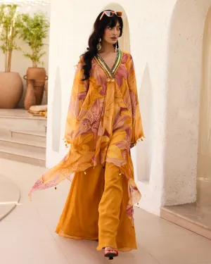 Yellow Lily Printed Kurti Set